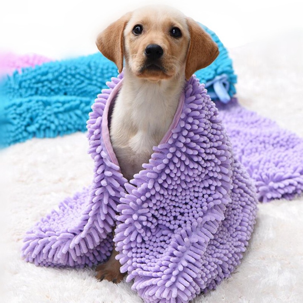 Purple Dog Bath Towel